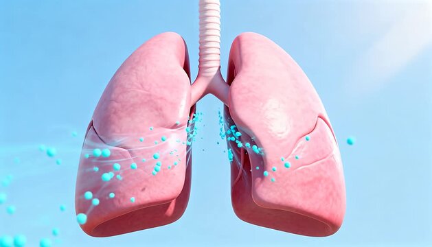 Understanding the human respiratory system with an animated visualization of the breathing process and lung.