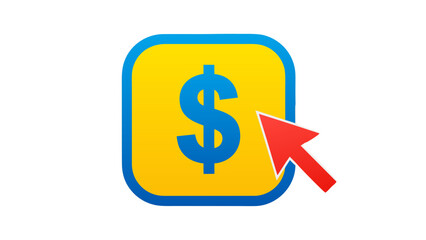 Dollar Sign Click Icon: Online Payment, Commerce, and E-commerce
