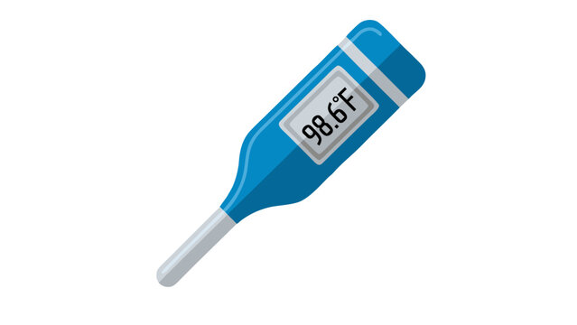 Digital Thermometer with 98.6&deg;F Reading - Medical Icon