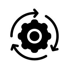 Gear Icon Vector Symbol Design Illustration
