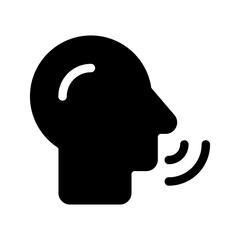 Speaking Icon Vector Symbol Design Illustration