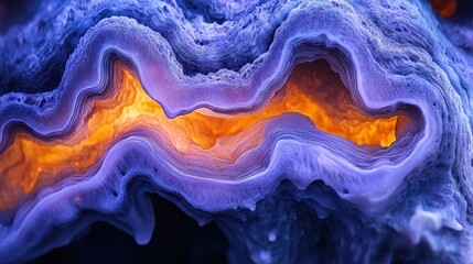 Abstract geological formations in vibrant hues