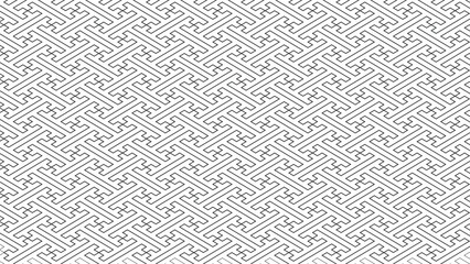 紗綾形文様（背景透過・モノクロ）
