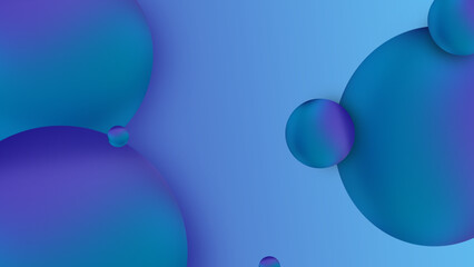 Background of blue bubbles