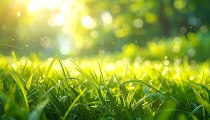 Sunlit Grass, bokeh effect