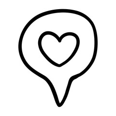 location hand drawn icon