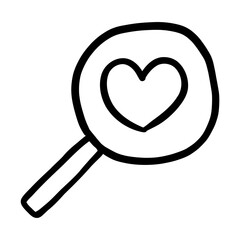 search hand drawn icon