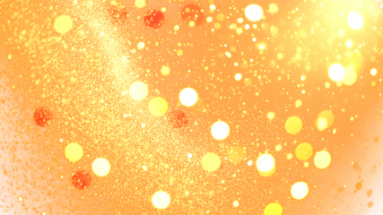 Warm orange festive bokeh light and glitter background
