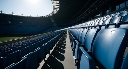 Empty stadium seats, a silent testament to the absence of fans