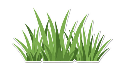 Green Grass Clump Illustration - Vector Art