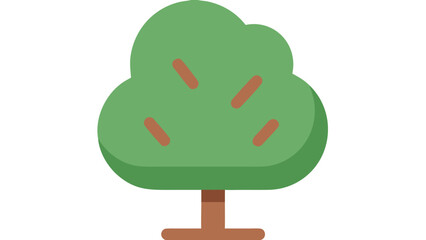 Green Tree Icon - Flat Design