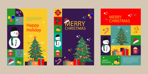 Christmas pattern silhouette illustration