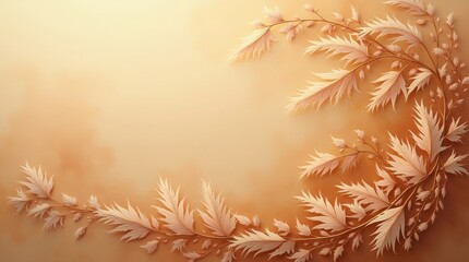 Delicate feathery branches with soft hues botanical