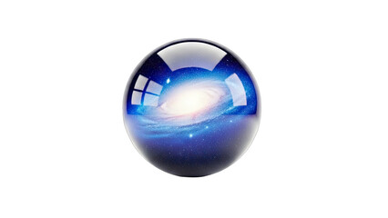 Galaxy Sphere on White Background