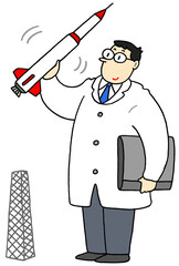 ビジネスのイラスト - 宇宙開発・ロケット技術・ロケットエンジニア