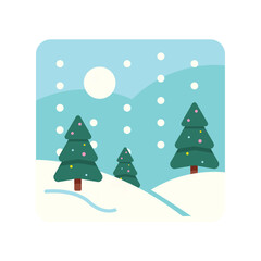 Fototapeta premium Falling snowflakes pattern vector illustration for winter season background