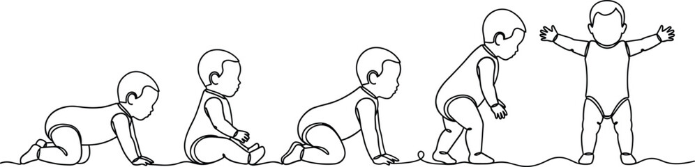 Professional Construction Workers Line Art Collection, Vector Outline Illustration Set, Engineers and Builders in Safety Gear, Various Poses, Job, Occupation.