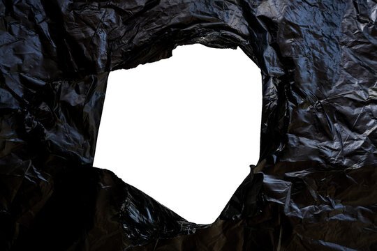 black plastic texture with a transparent hole in the center