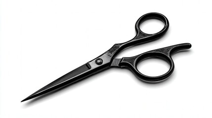 Craft scissor silhouette isolated on white background