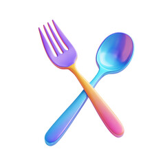 vector fork and spoon sketch cartoon isolated illustration on a white background. Kitchenware equipment utensil objects concept