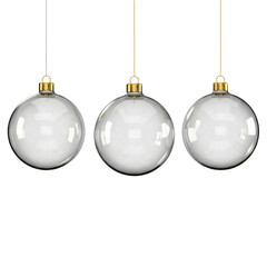 christmas balls on white background
