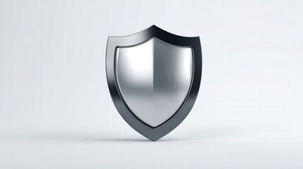Cybersecurity shield icon isolated on white background