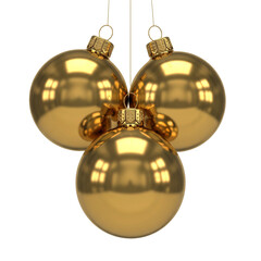 golden christmas ball