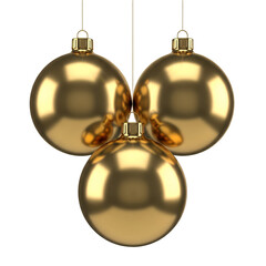 golden christmas ball