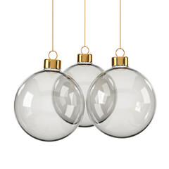 christmas balls isolated on white