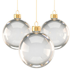 silver christmas ball