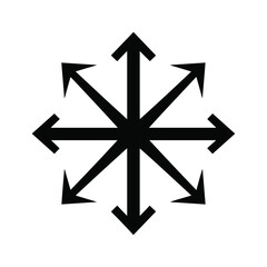 Eight directional arrows symbolizing movement and navigation
