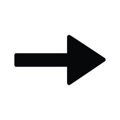 Obraz premium Black arrow symbol on white background