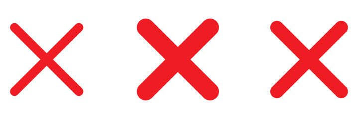 Obraz premium Close button icon thin line outline set or collection