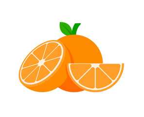 vector illustration of orange slice
