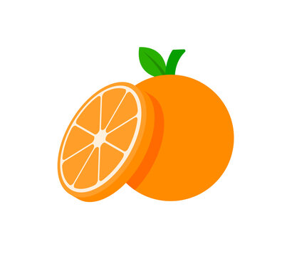 vector illustration of orange slice