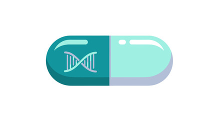 Advanced medicine capsule with DNA symbol for innovative health solutions and pharmaceutical research in modern healthcare industry advancements