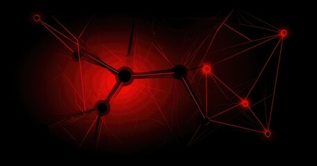 Abstract red network connections.