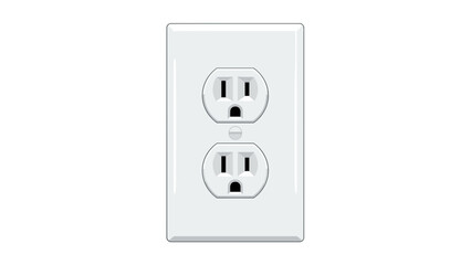 Electrical power outlet receptacle with two sockets
