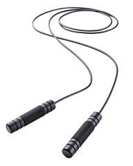 Jump rope black fitness equipment cable adjustable workout training cardio exercise minimal design