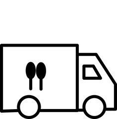 Food Service Distributor silhouette icon design template