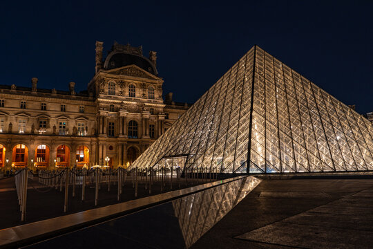 Evening Louvre, Paris, France 2025.