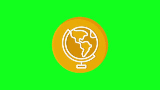 Globe sign icon