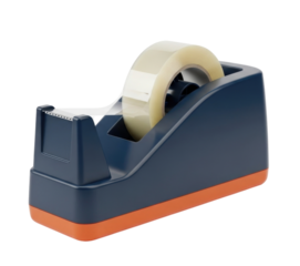 Desk tape dispenser with tape transparent background cutout png