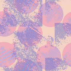 Christmas grunge balls. Seamless background