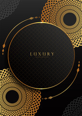luxury mandala black gold art background, islamic circle line design, elegant diwali india wallpaper, artwork for web templates, cover invitation card 