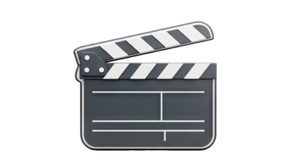 Clapperboard Open on White Background