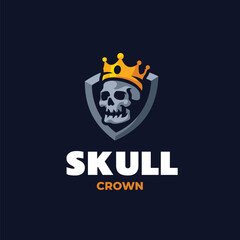 Mascot Skull Crown Logo Design