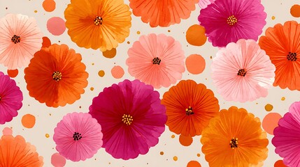 Delicate pink outlined floral elements with subtle vein details scattered on a soft beige background Line Art Floral Patterns, Delicate Botanical Designs, Minimalist Textile Prints