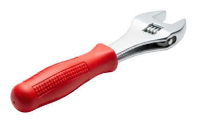 Wrench tool action workshop product isolated on transparent background