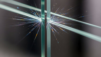 Glass Shards Collide in Bright Fiber Light
